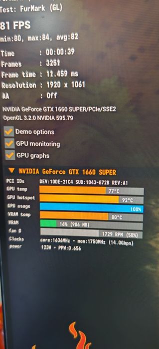 Placa video Nvidia gtx 1660 super