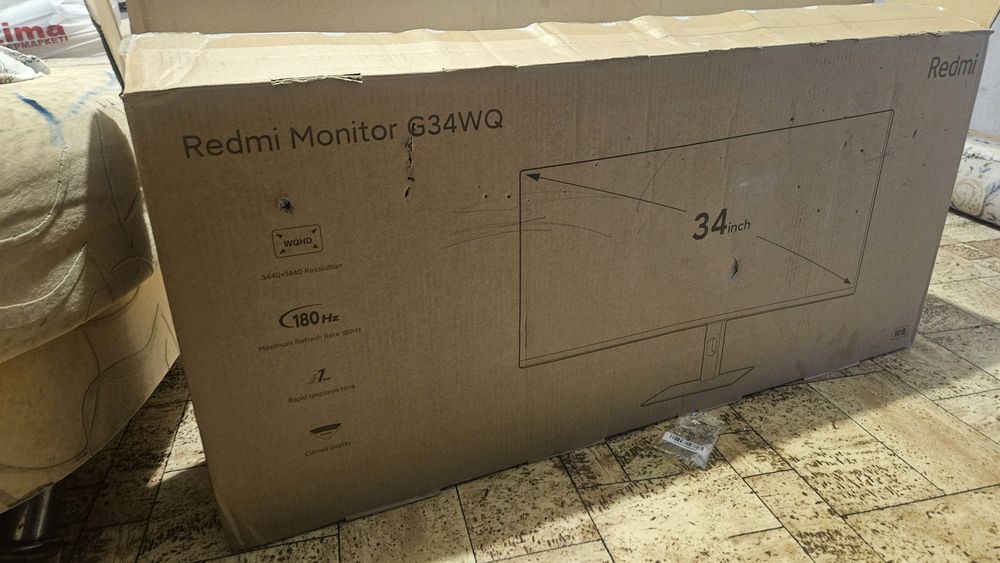 Монитор Xiaomi G34WQ. Разбитый