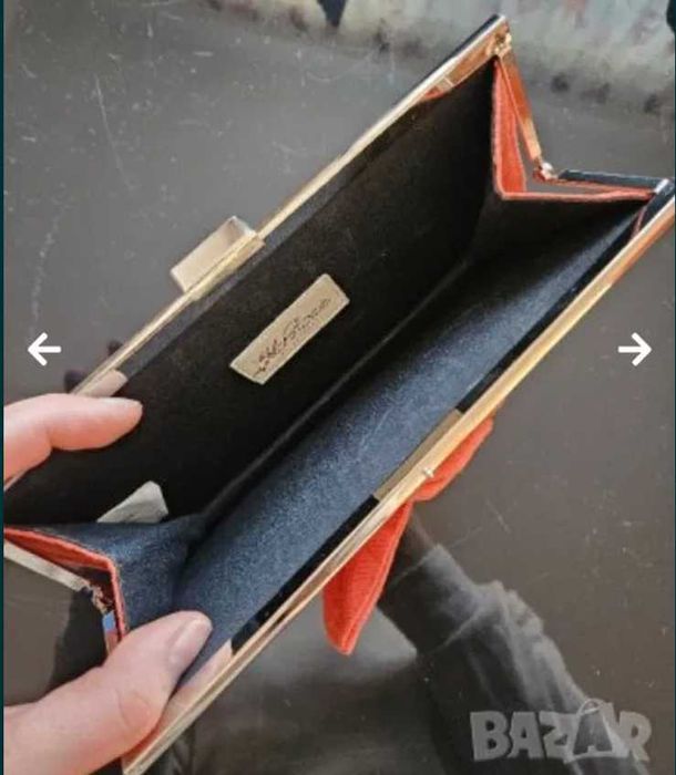 Луксозен Клъч, чанта, портмоне портфейл ретро, бохо с Бонус пръстен