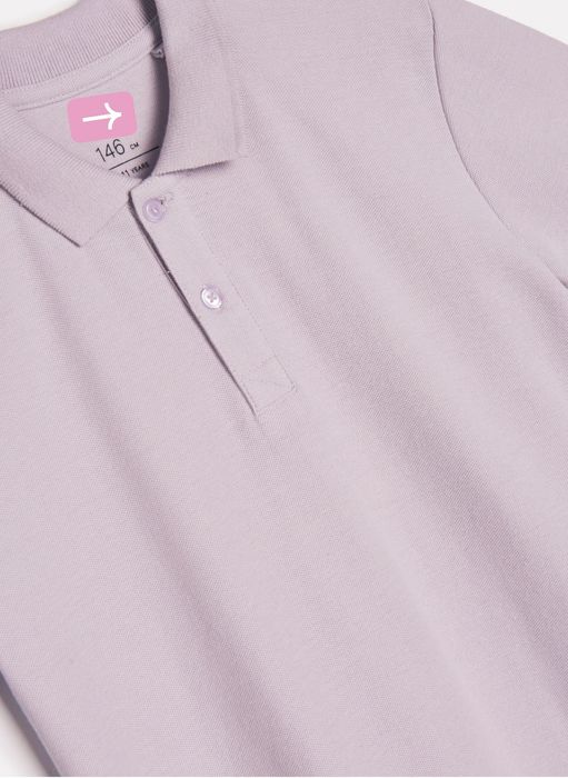 Tricouri polo mov lila copii 146-152 cm 4 bucati