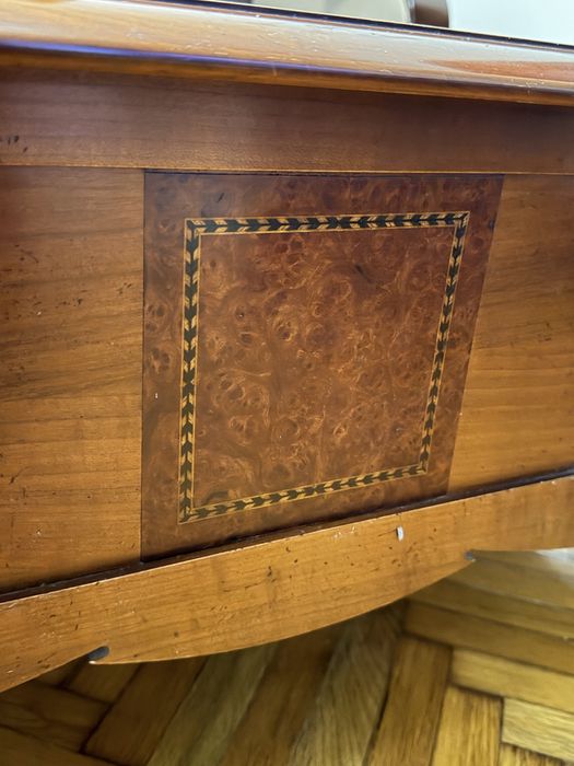 Masa cafea din Lemn Masiv cu instertii maslin Si compartiment Secret