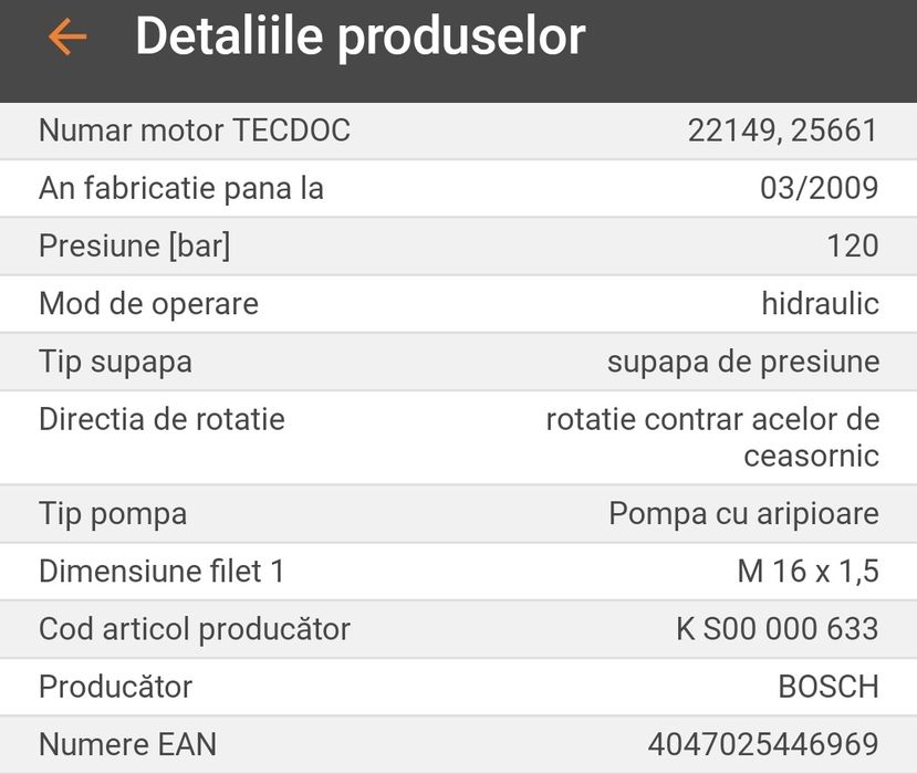Pompă Servo Sprinter 3ooo Pompă Servodirectie 318, 319. OFERTĂ SĂPTĂMÂ