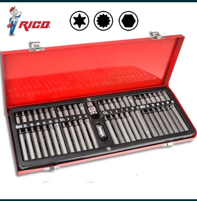 Битове торкс Rico 54 части TORX SPLINE TORX-H