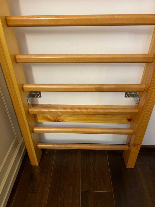 Spalier gimnastica lacuit 200/71cm, 12 trepte lacuit