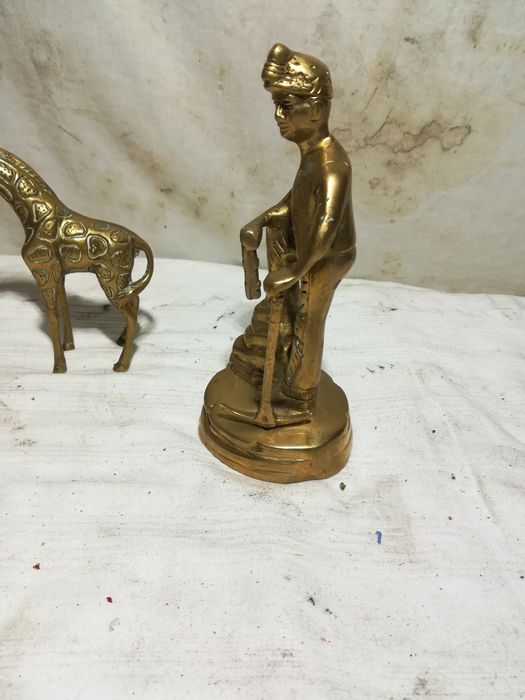 Statueta bronz veche antichități miner fierar