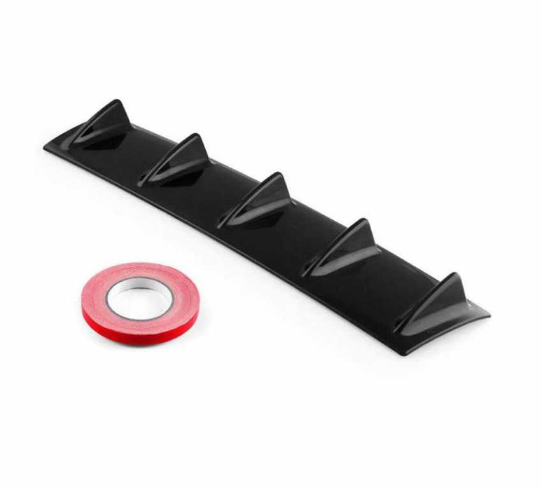 Универсален дифузьор / добавка за задна броня 58см - Черен Гланц.