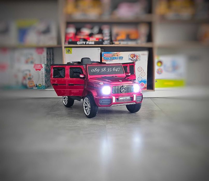 ХИТ!НОВО!Акумулаторен джип Mercedes G63 AMG с 12V,EVA гуми,металик,USB