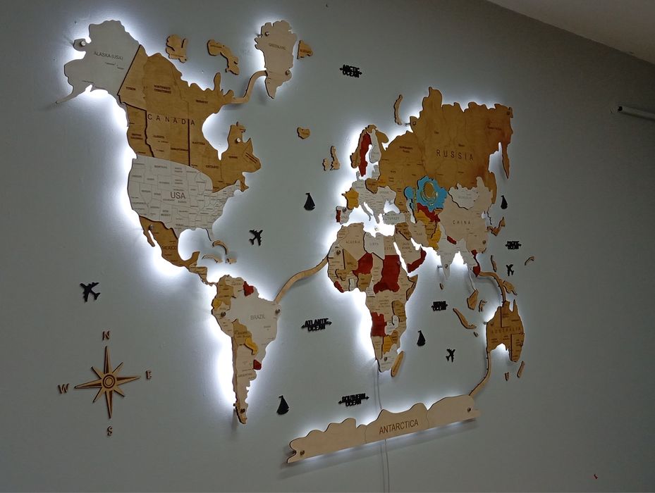 Декор карты мира