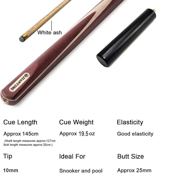 Професионална щека за билярд и снукър AONETIGER 145 см, Ясен + Куфар