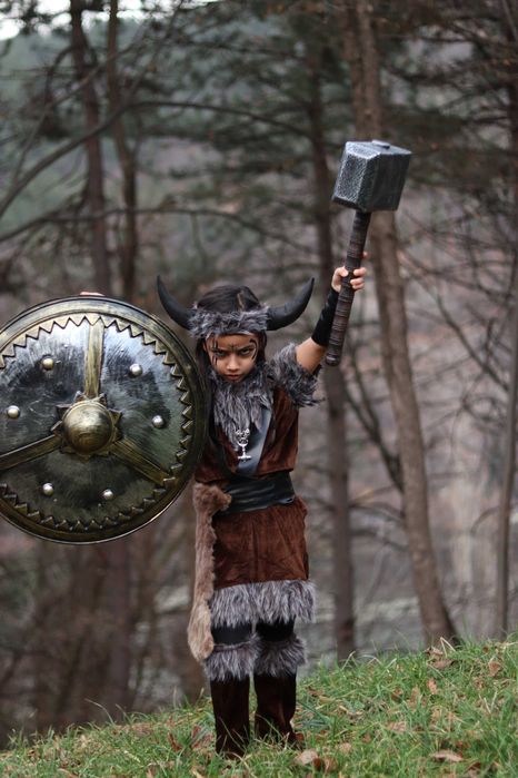 Детски карнавален костюм ВИКИНГ за halloween / fasching 110-120см