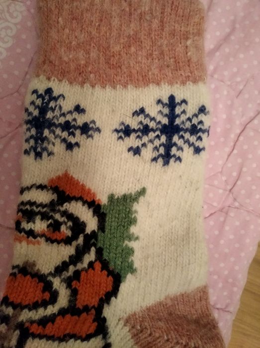 Носки вязаные теплые