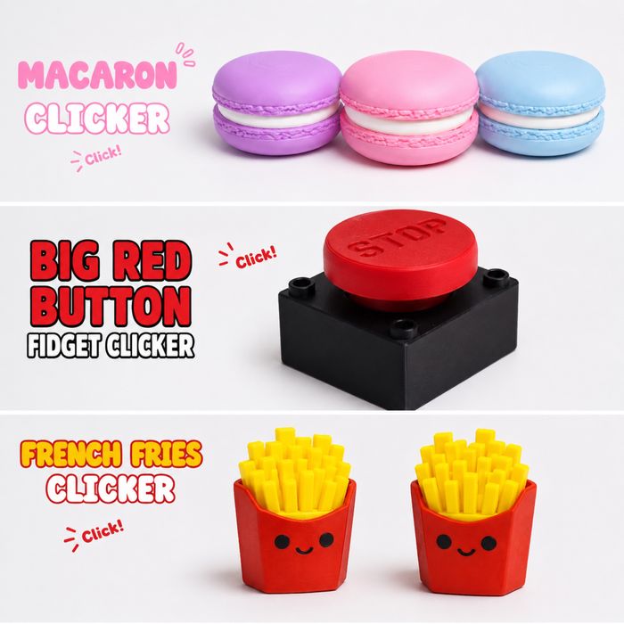 3D принтирани Fidget Clicker-и