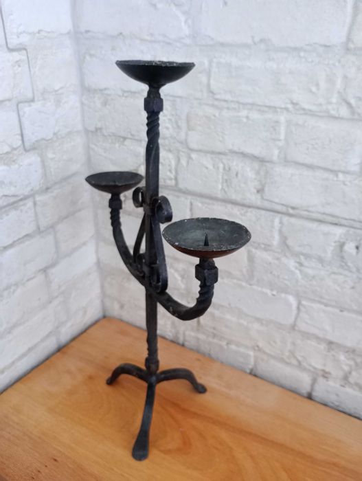 Стар свещник от ковано желязо 2 броя