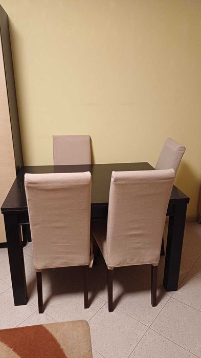 Маса 90/120/ вис.75 + Подарък 4ри стола