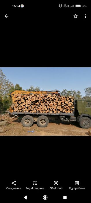 Дърва за огрев метровки бяло меше