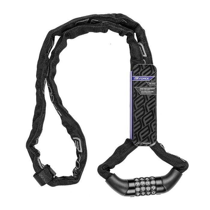 Заключващо устройство верига за велосипед с код FORCE CHAIN 120см/4мм