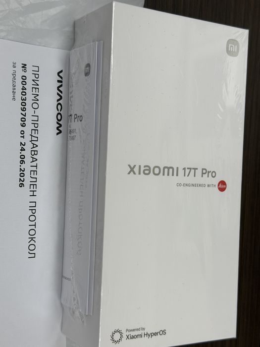 ЗАПЕЧАТАН 512GB Xiaomi 17T Pro Vivacom Гаранция 2028 Black