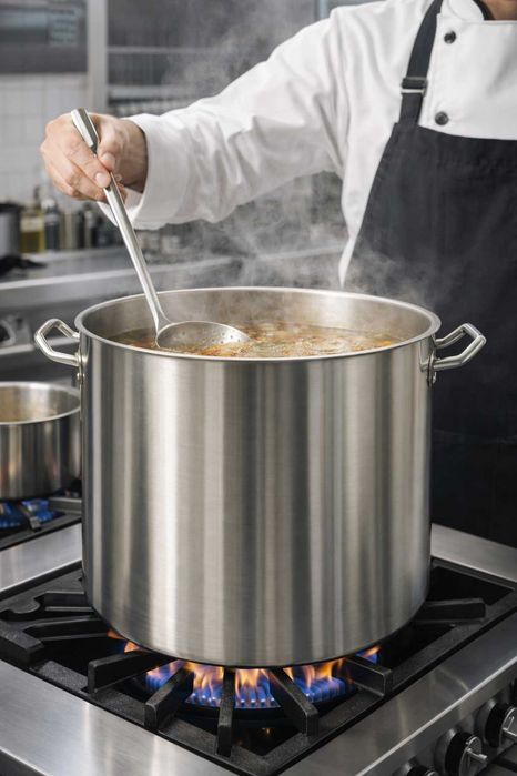 Oala inox profesionala 35L 35x35 cm pentru gatit intensiv