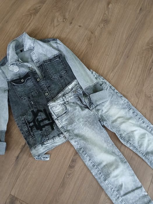 Страхотен дънков комплект за ръст 164  см.