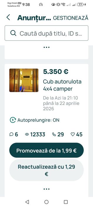 Cub autorulota 4x4 camper