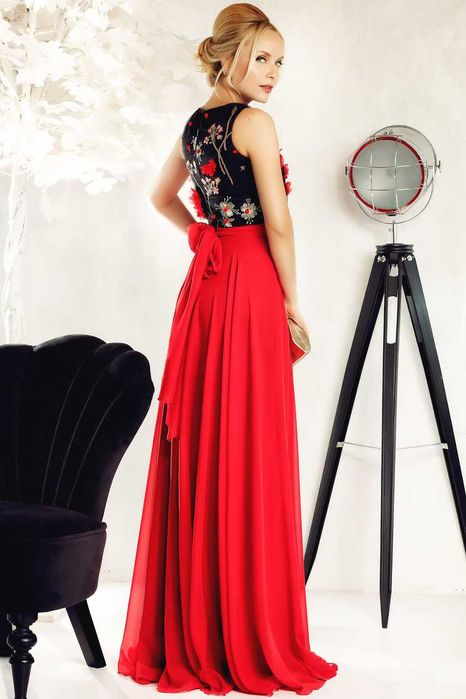 Rochie Fofy de seara eleganta cu broderie