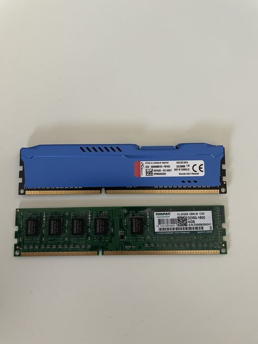 Memorie RAM 2x4GB DDR3 1600MHz – HyperX + Kingmax