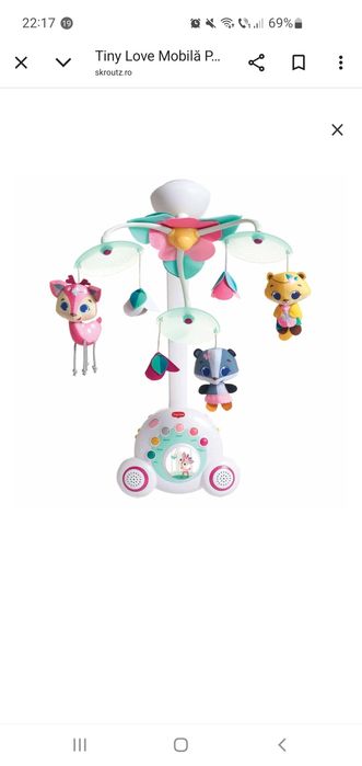 Carusel muzical pentru bebelusi