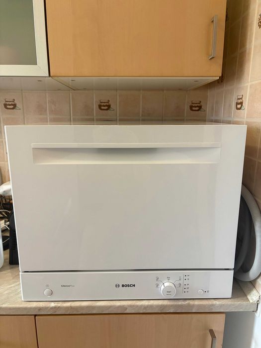 Masina de spalat vase compacta Bosch SKS51E22EU, 6 Seturi, 5 Programe, 55 cm, Clasa A+, Alb