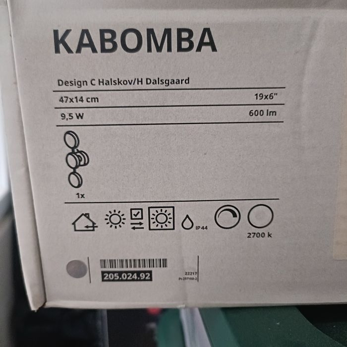 Kabomba Lampa baie de la ikea