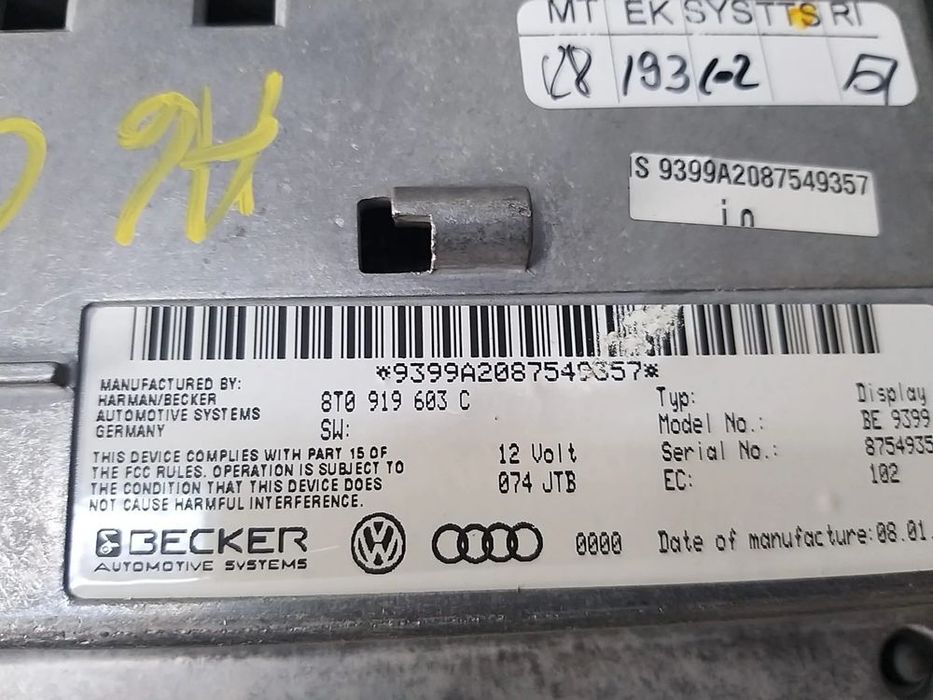 Display navigatie audi a6 c6 4f 8t0919603c