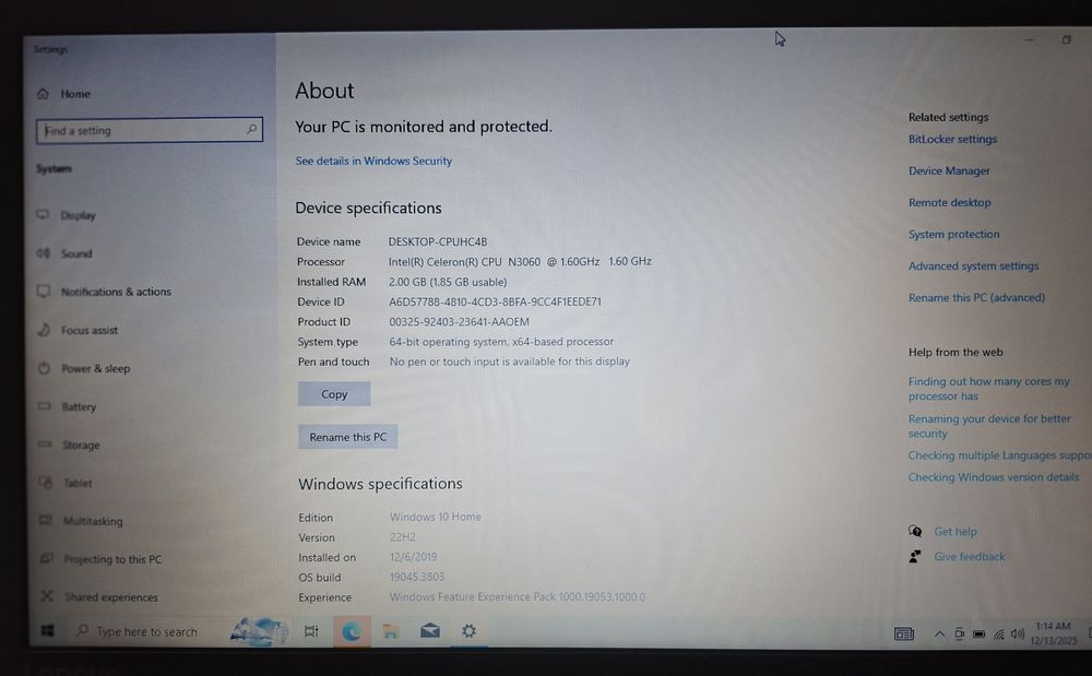 Laptop Lenovo ideapad 100S