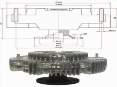 Вискомуфта  Toyota Hilux