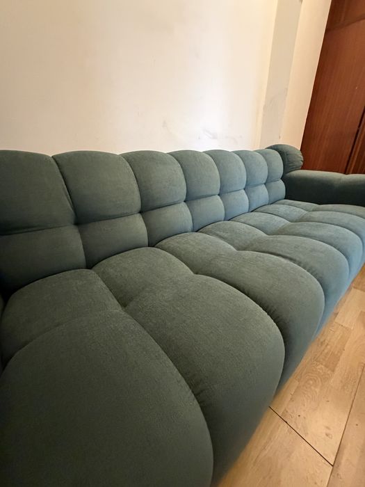 Canapea verde 3 locuri 240 cm – noua, nefolosită