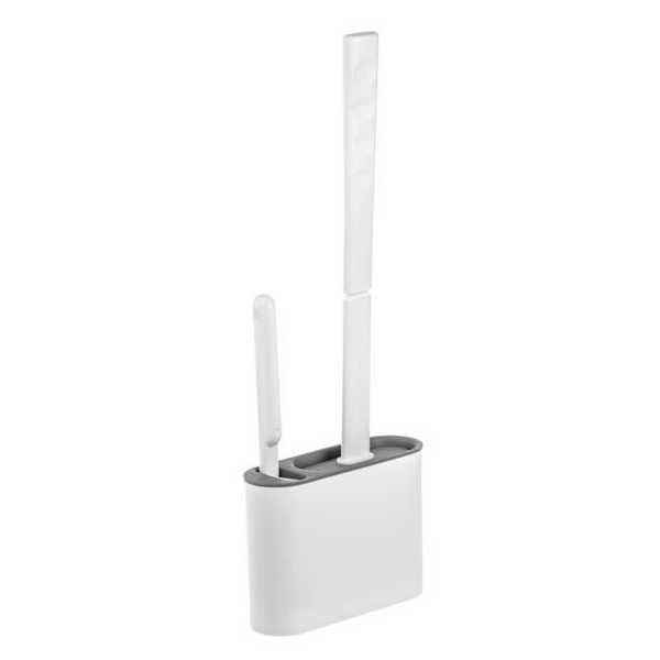 Комплект четки за тоалетна чиния Mercado Trade, Пластмаса, Бял