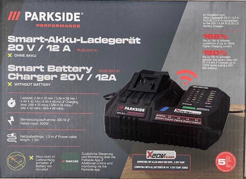 Нови батерии и зарядни Parkside 20V 2Ah и 4Ah lI-iON и 12V 2Ah и 4Ah