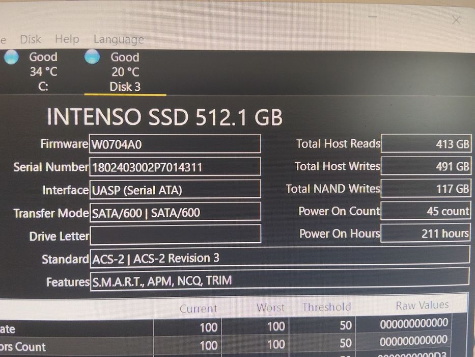 Ssd extern  intenso 512gb slim metalic