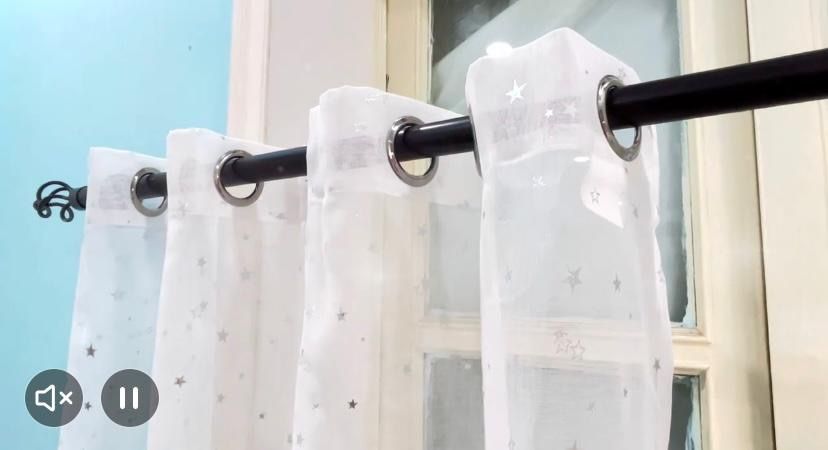 Perdea+ draperii( 2 ) model stele, NOI