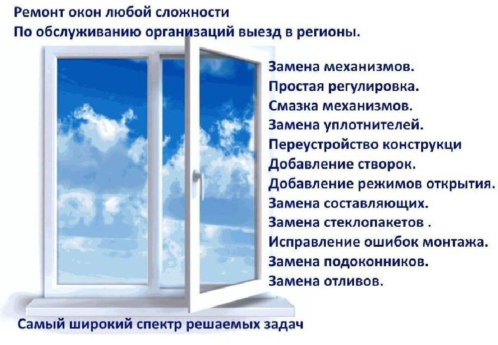 Ремонт изготовление пластиковых окон