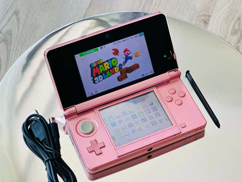 Nintendo 3DS Rose Gold + 70 игри Pokemon Zelda Mario Нинтендо