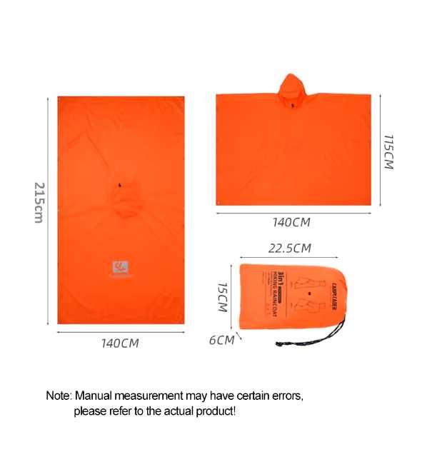 -60% Многофункционално 3-в-1 водоустойчиво пончо / дъждобран