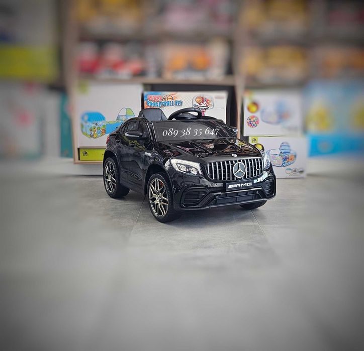 ПРОМОЦИЯ ДО 31.05!НОВО!Акумулаторна кола Mercedes-Benz GLC63 AMG с 12V батерия,меки гуми,кожена седалка,металик
