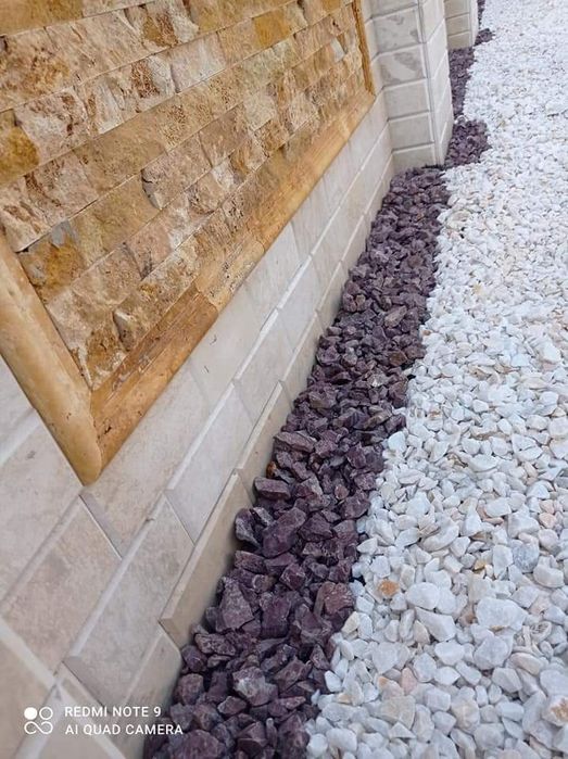 Piatra decorativa marmura alba la  sac de 50 kg