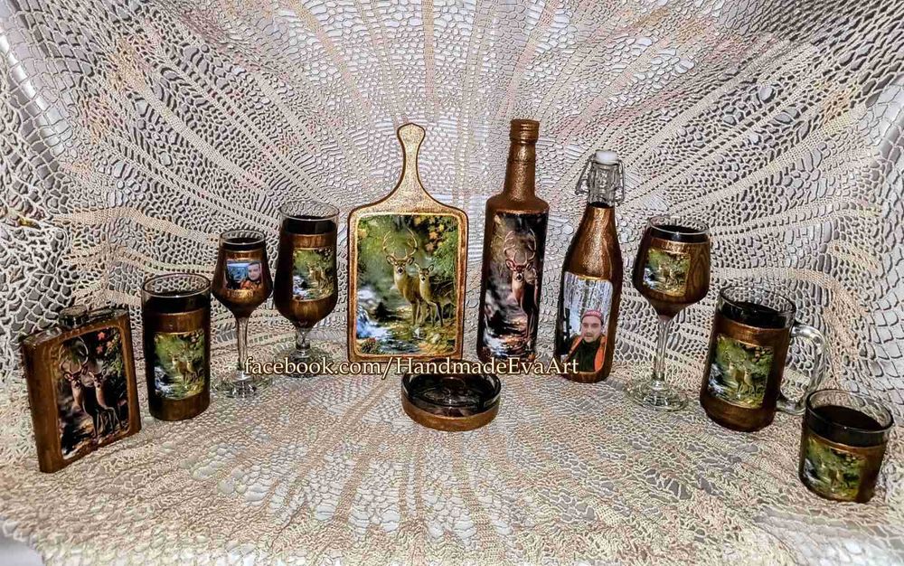 Подарък за ловец/ловджия-ръчно изработени с ловен мотив/снимка/поздрав