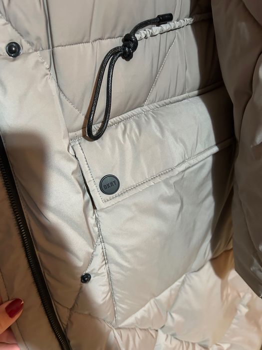 Дамско пухено дълго яке DKNY