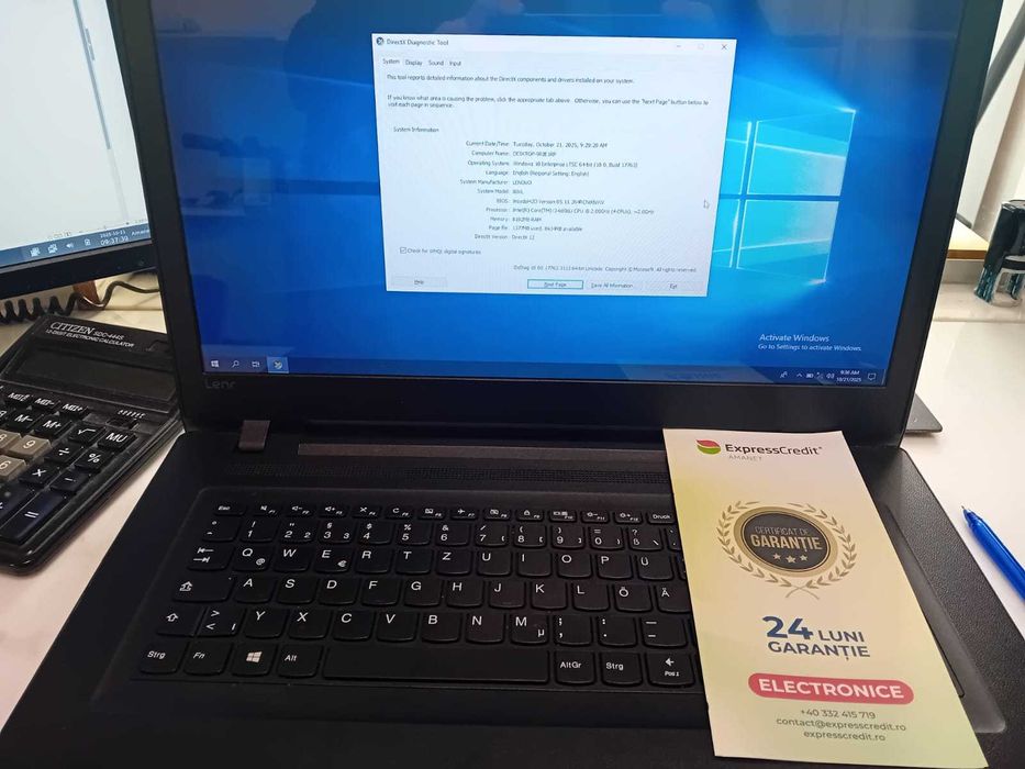 (AG33) Laptop Lenovo Ideeapad 110 i3 6006U 8gb HDD 500 Garantie 2 ani!