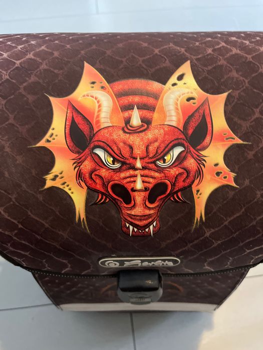 Ghiozdan Herlitz, ergonomic, motiv midi dragon, 38 x 32 x 22 cm