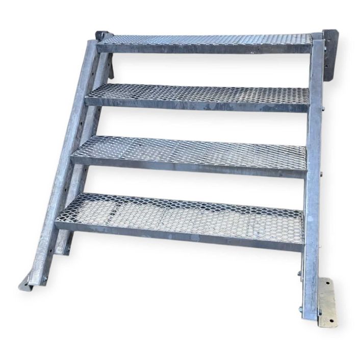 Scară metalică zincată cu 4 trepte – fără balustradă