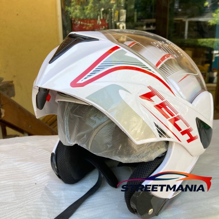 Модуларна каска за мотор скутер Л, Хл / бяла каска скутер L/XL