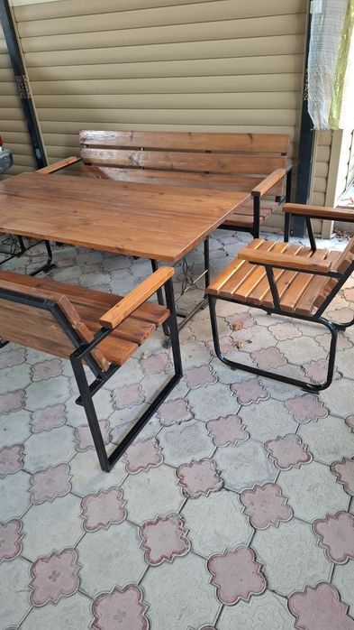 Скамейка стол2×1 , кресла