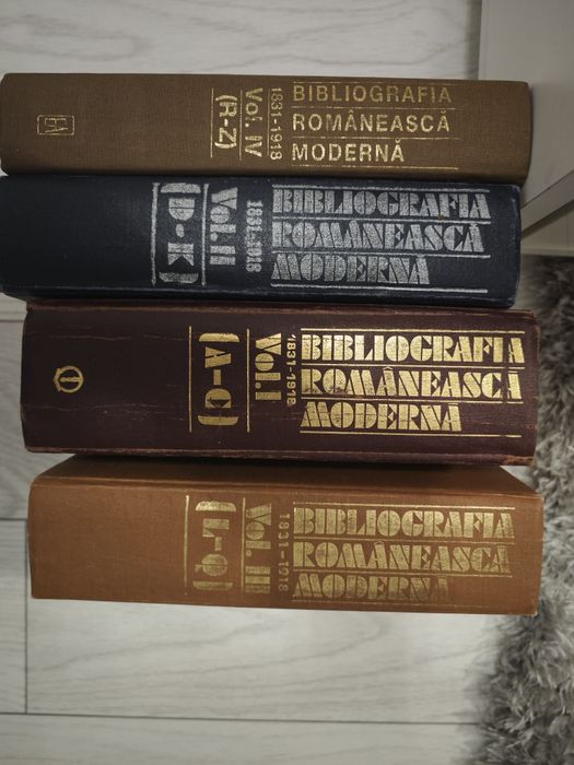 Set Bibliografia românească moderna, Complet,4 vol,RAR